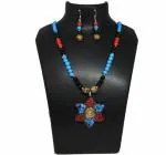 JAYA VISION ENTERPRISES Gemstone Turquoise, Red Coral & Black stone Beads