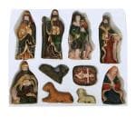 Sk Craft Multicolor Plastic Polyresin Christmas Nativity Crib Set (Pack Of 10)
