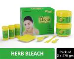 Olivia Herb Bleach For Sensitive Skin 270g With Haldi|Chandan|Aloe Vera|Nimbu - Pack of 2