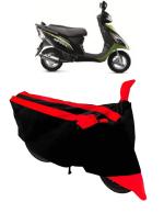 GANPRA Presents TVS Scooty Streak Water Resistant - Dust Proof - Full Bike / Scooty Two Wheeler Body Cover (RED STRIPES)