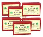 Khadi Herbal Strawberry Bath Soap, 125 Gm Each (Pack Of 6)