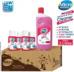 Micro Defence Surface & Floor Cleaner Disinfectant| Kills 99.9% Germs| 4X50ml Conc Makes 2 Litre British Rose