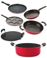 Nirlon 6 pcs of Non-stick Pot and Pans Cookware Set with Bakelite Handle