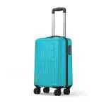 Safari Astra 8 Wheels 56 Cms Small Cabin Trolley Bag Hard Case Polycarbonate 360 Degree Wheeling System Luggage, Trolley Bags for Travel, Suitcase for Travel, Cyan