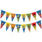 Festiko Superhero Theme Happy Birthday Decorations Flag pennants Buntings Banner, Triangle Banner Party Supplies Décor