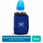 Mee Mee USB Portable Baby Bottle Warme - Quick Heating, Rechargeable, Travel Friendly (Blue)