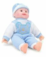 Tickles Laughing Baby Doll Baba Toy Love Girl (Size: 36 cm Color: Blue)