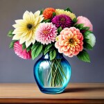 Love Creation A4 Size poster print for creative wall art- boho-bouquet-9181(Non Sticker)