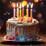 GIGGA Acrylic Material Happy Birthday Cake Topper For Cake Decoration Design 3 (Silver)