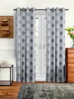 Cortina Home Polyester Long Door Curtain 9 ft x 4 ft Pack of 2 (Design D003)
