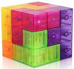 Hawkister Magnetic Building Blocks Cube Magic Magnetic 3D Puzzle Cubes Set of 7 Multi Shapes with Guide Cards