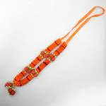 pujaNpujari Orange Color Ribbon Garland Mala for God Idols and Photo Frames