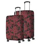 Nasher Miles Polyester Protective Luggage Cover Set of 2 (Medium-Large) - Maroon Paisley Design