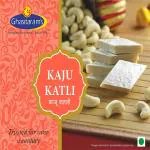 GHASITARAM'S Indian Cuisine Healthy & Tasty Kaju Katli | Kaju Barfi - Delicious Sweets Gift For Every Occasion | Ready With Pure & Natural Ingredients (400g)