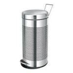 Saanvi Creations Silver Stainless Steel Pedal Dustbin