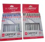NIRAV ENTERPRISES Cello Gripper Ballpoint Pens (5 pkt black 5pkt blue) Fine Point (0.5mm) 10 PCSper pkt Comfort Soft Grip, Smooth Fine Writing, Perfect for School Office Home Use (pack of 10 pkt)-A