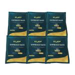 KLAP Garbage-Dustbin Bag | 75-micron semi-virgin polyethylene | Leak Proof Material (Medium - Pack of 6 bags 90) | Tear Resistant | Kitchen Garbage Bag | Easy Disposal Dustbin Garbage Bags | 15 bags each Pack | Black Color Dustbin Bag