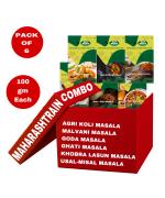 AKD MASALA Agri koli,Malvani,Goda,Ghati,Khobra Lasun,Usal-misal Masala (Combo,Pack of 6)