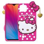 Fastship Rubber Kitty with Cat eye Latkan Case Back Cove for Realme RMX3231 / C11 2021 - Dark Pink
