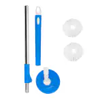 Homeleven Floor Cleaning Mop Rod Stick Set with 2 Piece Mop Refills - Blue Color