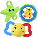House of Kids Pack of 3 Rattle Set with Teethers for New Born Babies Non-Toxic (Model A)