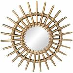 SATYAM KRAFT 1 Pcs Fiber Wall Mirror Hanging for Home Decor, Hanging in Bedroom, Living Room, Bathroom Decorations Items, with Hook for Hanging On Walls (Model 1)
