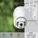 PROUNIC ICSEE Dual Antenna PTZ WiFi Enabled Wireless CCTV Security Camera with Coloured Night Vision