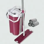SND Homes hands-free squeeze microfiber flat spin mop system 360 degree flexible head (38X12.5 cm)