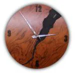 VAH- Kya Bat Hai !! Minimalist Creativity, Cracked Wooden, Wall Clocks (23CM x 23CM)