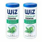 WiZ pH-Balanced & Paraben-Free Refreshing Wet Wipes Cannister Pack with Extra Moisturizers & Eucalyptus Mint Fragrance (80 Pulls) - Pack of 2