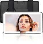 DealGuru Portable LED Car Vanity Mirror with Touch Sensor and Dimmable Lights - Compact, Rechargeable, and Foldable Sun Visor Mirror with Adjustable Brightness, Built-in Magnification, and USB Charging for Makeup and Grooming [1 pcs ]