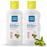 Mee Mee Baby Shampoo, Gentle on baby's skin , 200ml | For Daily Moisturizing Enriched with Olive Extracts | Tear-Free Formula Nourishes, Soothes, & Protects Sensitive Skin | Hypoallergenic, Sulfate and Paraben-Free | Skin Friendly PH (Pack of 2)