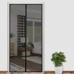 LifeKrafts Black Polyester Mosquito Net for Doors with Magnets 185 cm x 85 cm