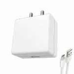 AMS Fast Charging QC 22W Power Adapter Wall Charger | 5V/3A Rapid Charger for All Android and iOS Devices, (USB to Type-C Cable Include) White