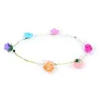 Party Midlinkerz Silver White Flower Gracious Tiara or Crown Head Wrap for Women Wedding and Beach