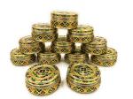 NAVRANG Gold Steel Meenakari Storage Box (Pack Of 12)