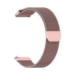 LIDDU Stainless Steel Smart Watch Strap for Fire Boltt Talk Ultra, Fire Boltt Phoenix and Fire Boltt Talk 2 (Rose Gold)