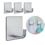 Hasthip Self Adhesive Hooks Waterproof Towel Stick On Wall Hangers Sticky (Pack Of 4)