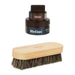 Helios Brown Shoe Accessories Kit 1 Cream 199 Horse Hair Brush