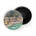 Dhcrafts Multicolor Metal Rishikesh Uttarakhand Printed Fridge Magnet, 5.8 Cm
