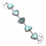 SHREE HANUMAN ENTERPRISES Dominican Republic Larimar Silver Handmade Jewelry Bracelet 0.82