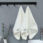 LINEAR Microfiber Hand Towel Highly Absorbent Hand Towels for Bathroom Soft Hand Microfiber Face Towel Towel for Men, Women,Gym (SIZE-75x35) (White)