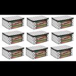 GULAFSHA INDUSTRIES Saree Covers With Zip Saree Covers For Storage Wardrobe organizer for cloths Saree Packing Covers For Wedding BLACK POLKA Pack of 9