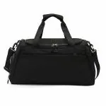 Handcuffs Sports Gym Bag Unisex Travel Duffle Bag with Dry & Wet Separation & Shoe Compartment (Black)