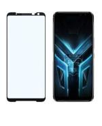 Lustree Asus Rog Phone 3 Black Tempered Glass Scratch Proof and Bubble Free Screen Protector with Dry and Wet Wipe - 18 x 5 cm