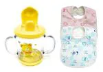 Manan Shopee Kids Yellow Plastic Sipper Cup With Handles