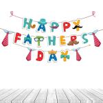 Festiko Fathers Day, Super Dad Happybirthday Theme Party Decoration Banner, Bunting, Fathers Day, Super Dads Party Favors For Mens Birthday Decoration (Banner, Bunting With Ribbon)