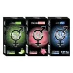 NottyBoy Juicy Green Apple, Thin Bubble Gum Flavour And Letsplay Double Lubricated Condom. 30 Pieces