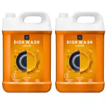 BLISS & BLUSH Dish wash Liquid orange 10Liter Removes Tough Grease, Soft on Hands | Plant-Derived Actives, LABSA & Paraben free | Safe for Baby & Pet Utensils