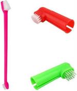 Dog Wala Soft Cleaning Dental Rubber Finger Toothbrush For Dogs ,3 Pcs
